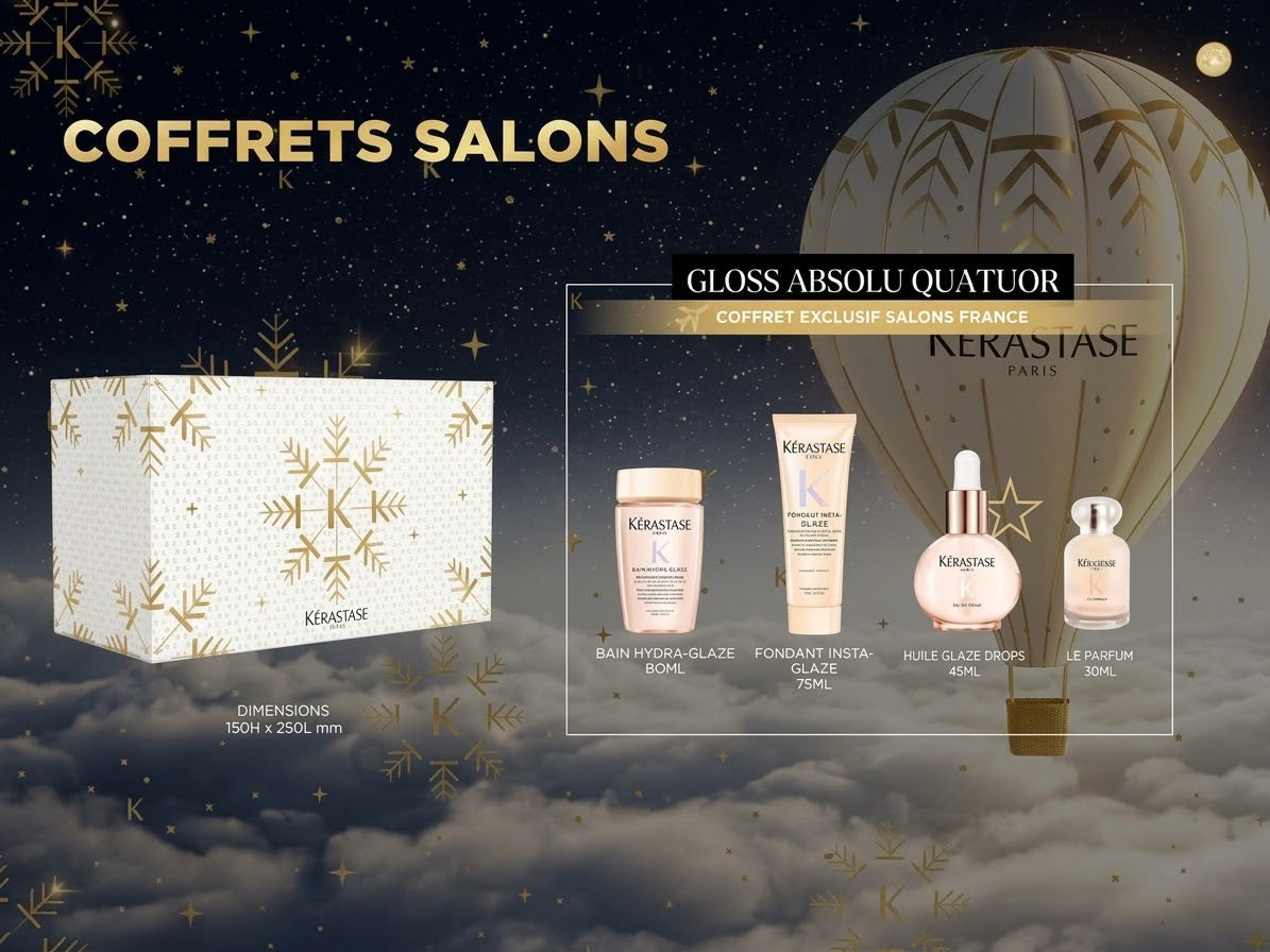 Kérastase Coffret Gloss Absolu Quatuor Noël 2026 – Routine Brillance Anti-Frisottis