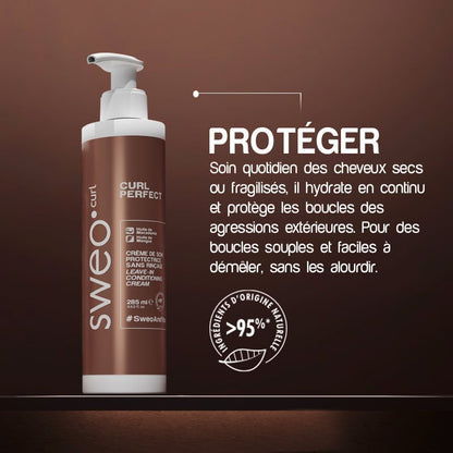 Crème de Soin Protectrice Sans Rinçage Curl Perfect 285ml Sweo Curl
