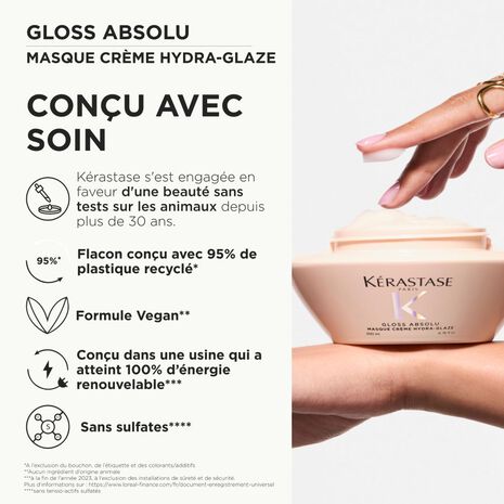 Kérastase Masque Crème Hydra-Glaze 500ml Gloss Absolu