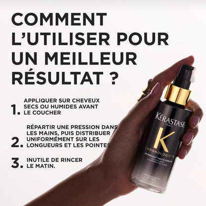 Kérastase Chronologiste Sérum Nuit Jeunesse – Soin de nuit anti-âge sans rinçage