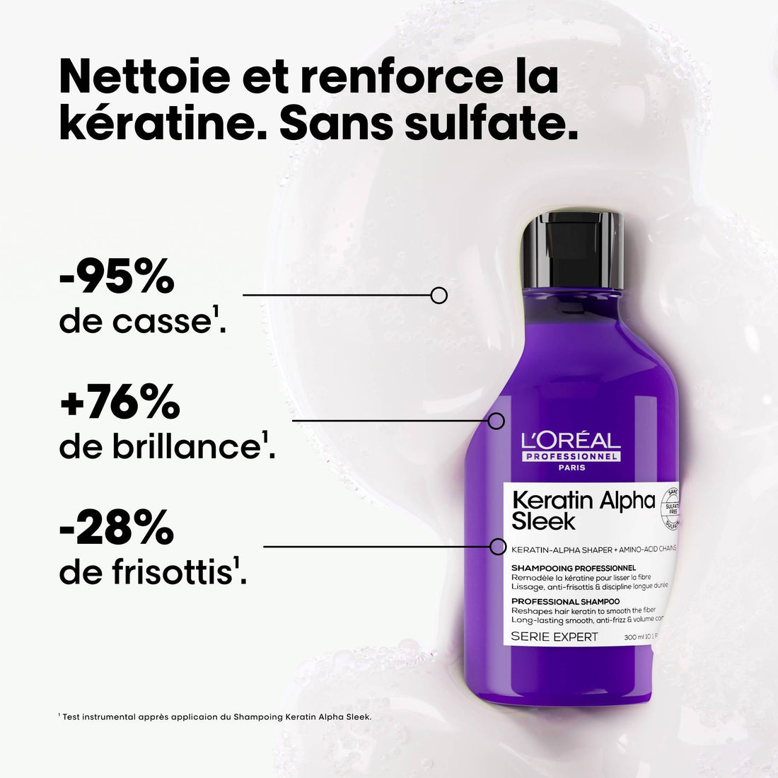 Shampooing Disciplinant Keratin Alpha Sleek 300ml